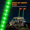 imageNilight 1PCS 4FT LED Whip Light with Aluminum Base Red Color Safety Warning Pole Lighted Antenna Whips for RZR Polaris Dune Buggy OffRoad Truck UTV ATV1PC Green