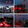 imageNilight 1PCS 4FT LED Whip Light with Aluminum Base Red Color Safety Warning Pole Lighted Antenna Whips for RZR Polaris Dune Buggy OffRoad Truck UTV ATV1PC Red