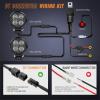 imageNilight 2 PCS 3 Inch LED Pods Round 1500LM Builtin EMC Work Light 90 Flood Beam Angle Offroad Side Lights w 16AWG DT Wiring Kit for Tractor Truck Boat ATV UTVWhite Led Pods Wiring harness