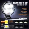 imageNilight 2 PCS 3 Inch LED Pods Round 1500LM Builtin EMC Work Light 90 Flood Beam Angle Offroad Side Lights w 16AWG DT Wiring Kit for Tractor Truck Boat ATV UTVWhite