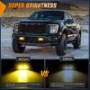 imageNilight 2 PCS 40W Flush Mount Amber LED Pods Flood Beam Work Offroad Fog Reverse Light Backup Driving Lights for Bumper Truck ATV UTV SUV Boat6 Inch 40W Amber Light