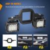 imageNilight 2 Pcs 4 Inch 60W Led Pods with 2 Inch Tow Hitch Mounting Brackets Backup Reverse Lights Rear Light Bar for Pickup ATV SUV Truck Trailer BoatLed Pods  2 tow hitch