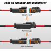imageNilight 2 Pin DT Connectors 16AWG 6 Kits Male and Female Electrical Connector Waterproof Plug Play wHeat Shrink Butt Terminals for Automotive Cars Truck Motorcycle Marine Boats