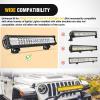 imageNilight 20 Inch LED Light Bar Cover Yellow Protective Cover Durable Polycarbonate Lens Waterproof Dustproof ScratchProof for DoubleRow Lights Off Road Driving Lighting