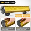 imageNilight 20 Inch LED Light Bar Cover Yellow Protective Cover Durable Polycarbonate Lens Waterproof Dustproof ScratchProof for DoubleRow Lights Off Road Driving Lighting