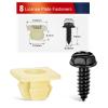imageNilight 200PCS Car Retainer Clips 6mm 7mm 8mm 9mm 10mm Expansion Screws Replacement Kit Bumper Push Rivet Clips for GM Ford Toyota Honda Chrysler Nissan8Set License Plate Screw Kit
