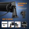 imageNilight 22Inch 480W LED Light Bar Spot Flood Amber White Strobe 6 Modes Memory Function Reset Function OffRoad Truck Car ATV SUV Cabin Boat with 16AWG Wiring Harness Kit1 LeadAmber White3 Modes