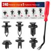 imageNilight 240PCS Car Retainer Clips Fastener Remover 63mm 8mm 9mm 10mm Expansion Screws Replacement Kit Bumper Push Rivet Clips for GM Ford Toyota Honda Chrysler Bonus Fastener Remover 2 Years Warranty240Pcs Clips  Remover