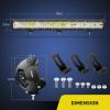 imageNilight 26 Inch 540W LED Light Bar Triple Row Flood Spot Combo 50000LM Driving Boat Led Off Road Lights with 12V OnOff 5 Pin Rocker Switch 14 AWG Wiring Harness Kit 2 Years Warranty26Inch light White Wiring Harness