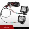 imageNilight 2PCS 16 AWG Wiring Harness Extension Kit Help 1 Lead Harness to Connect 2 Off Road LED Light Bar 2 Year WarrantyBlack