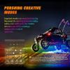 imageNilight 2PCS 2FT RGB LED Whip Light with Extra Stop Turn Reverse Lights Remote ampamp App Control DIY Chasing Patterns Safety Antenna Lighted Whips for ATV UTV Polaris RZR Canam4FT 2Pcs 8Pcs Rock Lights