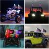 imageNilight 2PCS 2FT RGB LED Whip Light with Extra Stop Turn Reverse Lights Remote ampamp App Control DIY Chasing Patterns Safety Antenna Lighted Whips for ATV UTV Polaris RZR Canam2FT2PCS