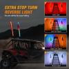 imageNilight 2PCS 2FT RGB LED Whip Light with Extra Stop Turn Reverse Lights Remote ampamp App Control DIY Chasing Patterns Safety Antenna Lighted Whips for ATV UTV Polaris RZR Canam5FT2PCS