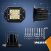 imageNilight 2PCS 42W Light Pods Flush Mount Spot Flood Amber White Strobe 6 Modes Memory Function OffRoad Truck Car ATV SUV Cabin Boat with 16AWG Wiring Harness Kit2 LeadsAmberWhite 6 Modes