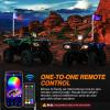 imageNilight 2PCS 4FT RGB LED Whip Light and 8 PCS Rock Lights Combo Remote ampamp App Control wDIY Chasing Patterns Stop Turn Reverse Safety Antenna Lighted Whips for ATV UTV5FT1PC