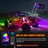 imageNilight 2PCS 4FT RGB LED Whip Light and 8 PCS Rock Lights Combo Remote ampamp App Control wDIY Chasing Patterns Stop Turn Reverse Safety Antenna Lighted Whips for ATV UTV4FT 2Pcs 8Pcs Rock Lights
