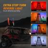 imageNilight 2PCS 4FT RGB LED Whip Light and 8 PCS Rock Lights Combo Remote ampamp App Control wDIY Chasing Patterns Stop Turn Reverse Safety Antenna Lighted Whips for ATV UTV2FT2PCS