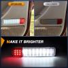imageNilight 2PCS LED Interior Door Panel Light Courtesy Warning Lights Aqua Beam Plug and Play for Toyota Avalon Sienna Venza Camry Prius 4Runner Lexus IS ES GS LS RX GX LXRedWhite
