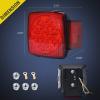 imageNilight 2PCS Square LED Trailer Light Kit Low Profile Submersible IP68 Stop Turn Tail Side Marker License Lamps for 12V Utility Boat Camper RV Trucks Marine SnowmobileTrailer Light