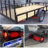 imageNilight 2PCS Steel Trailer Light Boxes Housing Kit w6Inch Oval Red LED Trailer Tail Lights 2 Inch Round Red LED Side Marker Lights wGrommet Plugs Wire connectorsRed Oval Red Marker Trailer Light Box