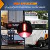 imageNilight 2PCS Trailer Tail Light Kit 40 LED Running Brake Turn Signals Reverse lights Waterproof for 1030V Truck RV UTV Camper Van Boat2Pcs 6 RedWhite Tail Lights