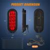 imageNilight 2PCS Trailer Tail Light Kit 40 LED Running Brake Turn Signals Reverse lights Waterproof for 1030V Truck RV UTV Camper Van Boat2Pcs 6 Trailer Lights and Wire Harness