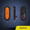 imageNilight 2PCS Trailer Tail Light Kit 40 LED Running Brake Turn Signals Reverse lights Waterproof for 1030V Truck RV UTV Camper Van Boat2Pcs Amber Trailer LightsBrackets