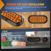 imageNilight 2PCS Trailer Tail Light Kit 40 LED Running Brake Turn Signals Reverse lights Waterproof for 1030V Truck RV UTV Camper Van BoatAmber 24LED Lights Screws 2Pcs