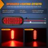 imageNilight 2PCS Trailer Tail Light Kit 40 LED Running Brake Turn Signals Reverse lights Waterproof for 1030V Truck RV UTV Camper Van BoatRed 24LED Lights Screws 2Pcs