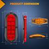 imageNilight 2PCS Trailer Tail Light Kit 40 LED Running Brake Turn Signals Reverse lights Waterproof for 1030V Truck RV UTV Camper Van BoatTail Lights Screws wMarker Light