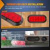 imageNilight 2PCS Trailer Tail Light Kit 40 LED Running Brake Turn Signals Reverse lights Waterproof for 1030V Truck RV UTV Camper Van BoatTail Lights Screws wMarker Light