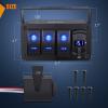 imageNilight 3 Gang Rocker Switch Panel with 48 Amp Dual USB Charger Voltmeter Waterproof 12V 24V DC Rocker Switch with Night Glow Stickers for Cars Trucks Boats RVs 2 Years WarrantyBlueBlueBox
