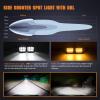 imageNilight 3 Inch Cube LED Pod Light Bar 20W 2100LM Super Flood ScrewLess Offroad Driving Work Lights w16AWG DT Wiring Harness Kit for Truck UTV 4x4 ATV Motorcycle4LED Sideshooter Spot Pod w Amber DRL