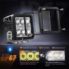 imageNilight 3 Inch Cube LED Pod Light Bar 20W 2100LM Super Flood ScrewLess Offroad Driving Work Lights w16AWG DT Wiring Harness Kit for Truck UTV 4x4 ATV Motorcycle6LED Spot Pod w Amber DRL