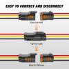imageNilight 3 Pin DT Connectors 16AWG 6 Kits Male ampamp Female Electrical Connector Waterproof Plug and Play wHeat Shrink Butt Terminals for Automotive Cars Truck Motorcycle Marine Boats