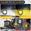 imageNilight 3 inch Cube Light Pod Cover 2 PCS Yellow Protective Covers Durable Polycarbonate Lens Waterproof Dustproof ScratchProof for Square Lights Off Road Driving Lighting