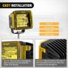 imageNilight 3 inch Cube Light Pod Cover 2 PCS Yellow Protective Covers Durable Polycarbonate Lens Waterproof Dustproof ScratchProof for Square Lights Off Road Driving Lighting