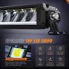 imageNilight 30 Inch LED Light Bar 120W 13000LM AntiGlare Flood Spot Combo DRL Offroad Driving Lamps IP68 w 16AWG DT Wiring Kit for Pickup Truck SUV ATV UTV Boat 4x4 JeepAmber DRL