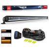 imageNilight 30 Inch LED Light Bar 120W 13000LM AntiGlare Flood Spot Combo DRL Offroad Driving Lamps IP68 w 16AWG DT Wiring Kit for Pickup Truck SUV ATV UTV Boat 4x4 JeepAmber DRL
