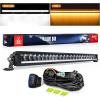 imageNilight 30 Inch LED Light Bar 120W 13000LM AntiGlare Flood Spot Combo DRL Offroad Driving Lamps IP68 w 16AWG DT Wiring Kit for Pickup Truck SUV ATV UTV Boat 4x4 JeepAmber DRL