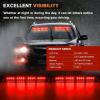 imageNilight 32LED Purple White Emergency Dash Strobe Lights with Controller Suction Cups Warning Hazard Interior FrontRear Windshield Deck Split Light Bar for Truck Construction VehicleRed