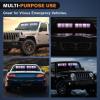 imageNilight 32LED Purple White Emergency Dash Strobe Lights with Controller Suction Cups Warning Hazard Interior FrontRear Windshield Deck Split Light Bar for Truck Construction VehiclePurple and White