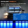 imageNilight 32LED Purple White Emergency Dash Strobe Lights with Controller Suction Cups Warning Hazard Interior FrontRear Windshield Deck Split Light Bar for Truck Construction VehicleBlue