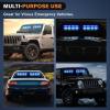 imageNilight 32LED Purple White Emergency Dash Strobe Lights with Controller Suction Cups Warning Hazard Interior FrontRear Windshield Deck Split Light Bar for Truck Construction VehicleBlue