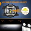 imageNilight 4 Inch LED Fog Light Assembly Compatible with 2007 2008 2009 2010 2011 2012 2013 2014 2015 2016 2017 2018 Jeep Wrangler JK Unlimited JKU wConversion Cable Clear LampsJK Fog Light DRL White 20072018