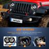 imageNilight 4 Inch LED Fog Light Assembly Compatible with 2007 2008 2009 2010 2011 2012 2013 2014 2015 2016 2017 2018 Jeep Wrangler JK Unlimited JKU wConversion Cable Clear LampsJK Healight Fog Light 4Pcs White