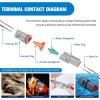 imageNilight 4 PIN DT Connector Kit 3 Sets Size 16 Solid Contacts Waterproof Male Female Terminal for 1420 AWG DT Series Connectors Car Truck Motorcycle OffRoad Vehicles BoatDT3Pin 3 Sets