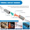 imageNilight 4 PIN DT Connector Kit 3 Sets Size 16 Solid Contacts Waterproof Male Female Terminal for 1420 AWG DT Series Connectors Car Truck Motorcycle OffRoad Vehicles BoatDT2Pin 3 Sets