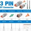 imageNilight 4 PIN DT Connector Kit 3 Sets Size 16 Solid Contacts Waterproof Male Female Terminal for 1420 AWG DT Series Connectors Car Truck Motorcycle OffRoad Vehicles BoatDT3Pin 3 Sets