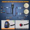 imageNilight 45Inch 42W 4200LM Amber LED Light Pods Round Flood Lights for Off Road Roof ampamp Fog  16AWG Wiring Harness Kit2 Leads45Inch 28led LED Pods Wiring Harness